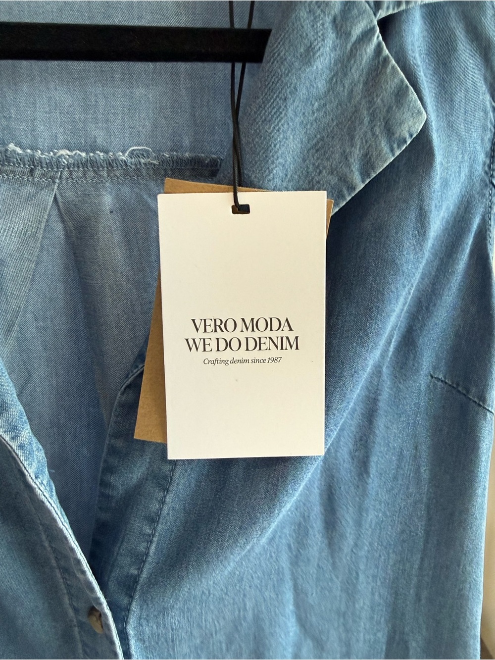 BNWT Vero Moda Denim Light Blue Shirt Dress XS - Picture 6 of 8